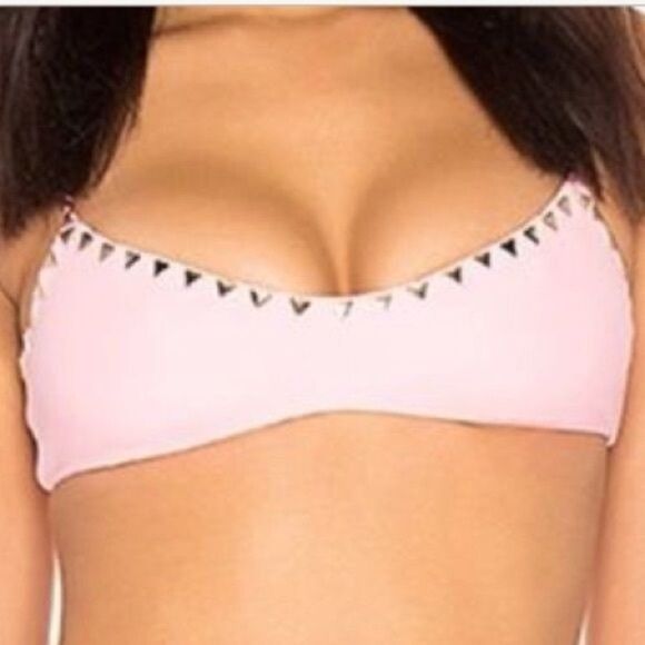 same los angeles Other - SAME Los Angeles pink studded bikini top NWT XS